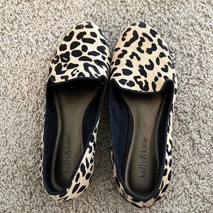 Kelly & Katie leopard mohair loafers